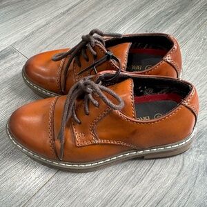 Bruno Marc Little Boys Brown Leather Dress Shoes Size 9